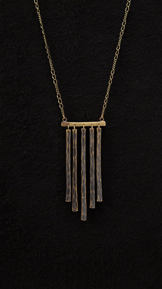 Hammered Bronze Pendent