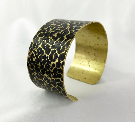 Hammered Antiqued Brass Cuff Bracelet