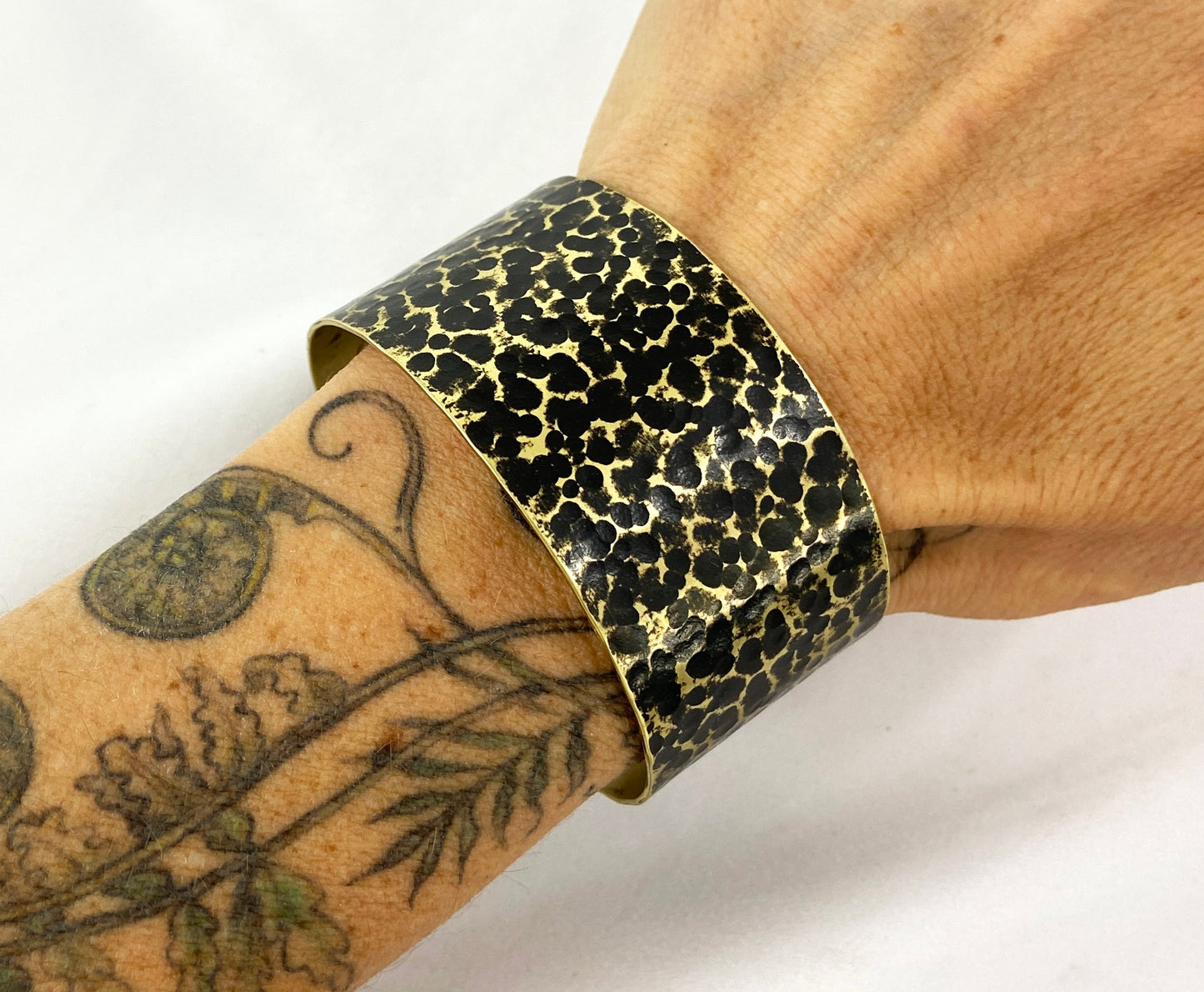Hammered Antiqued Brass Cuff Bracelet