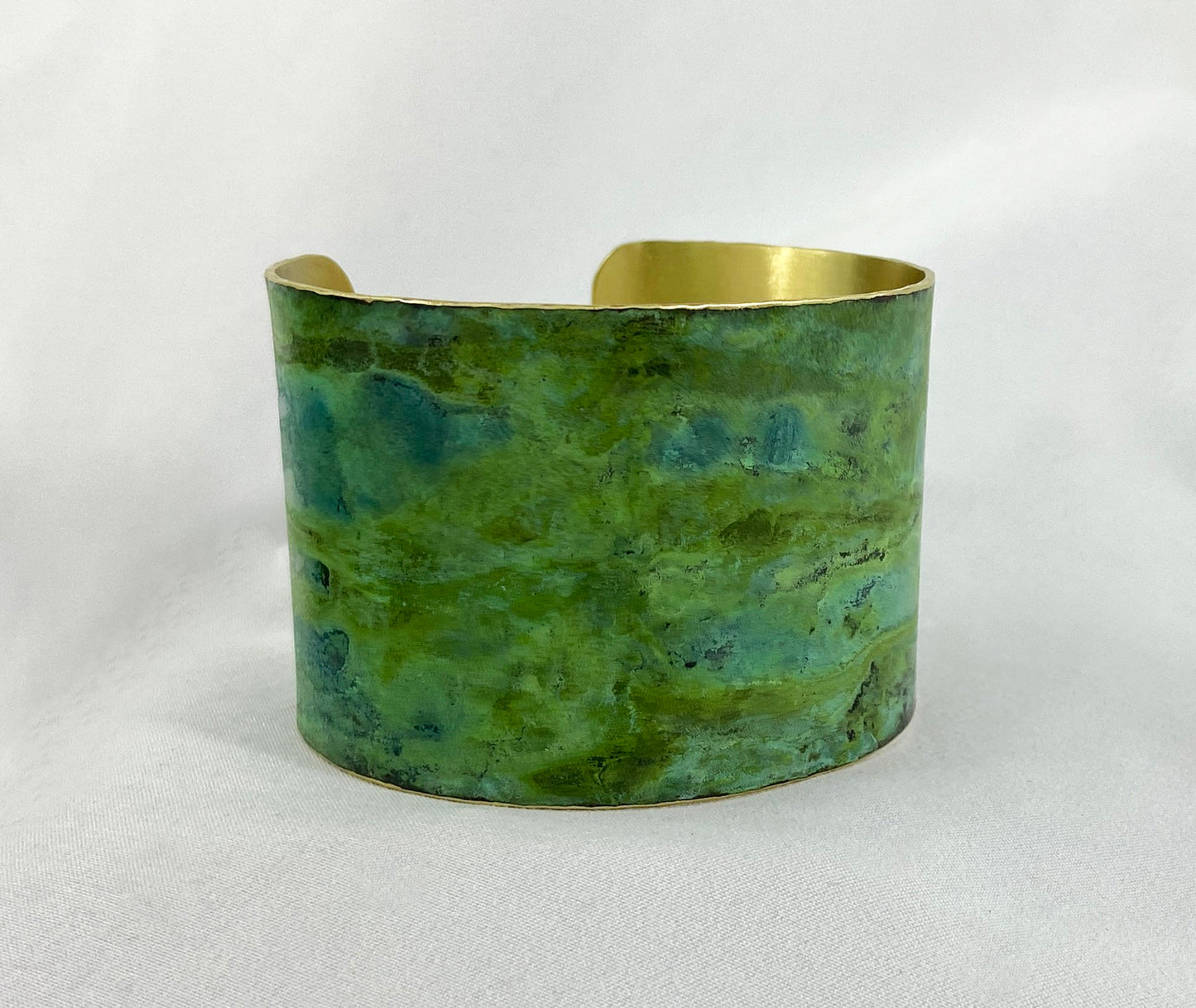 Brass Cuff with Tiffany Patina
