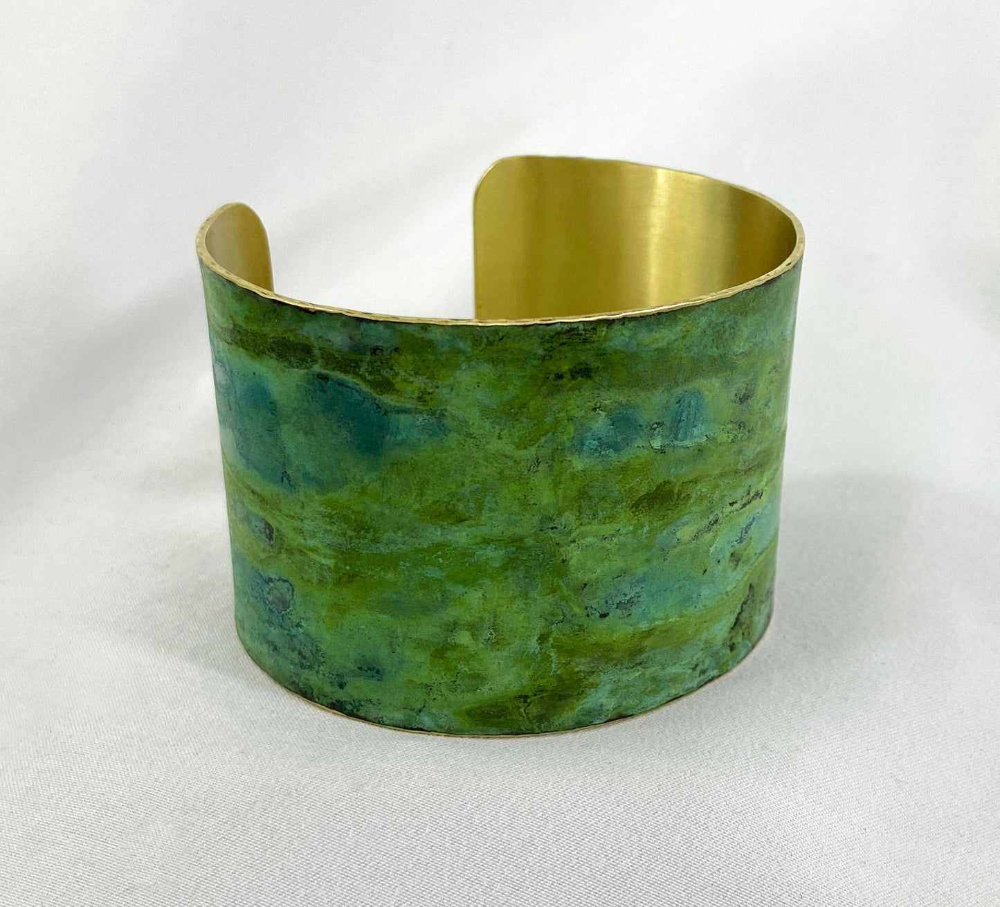 Brass Cuff with Tiffany Patina