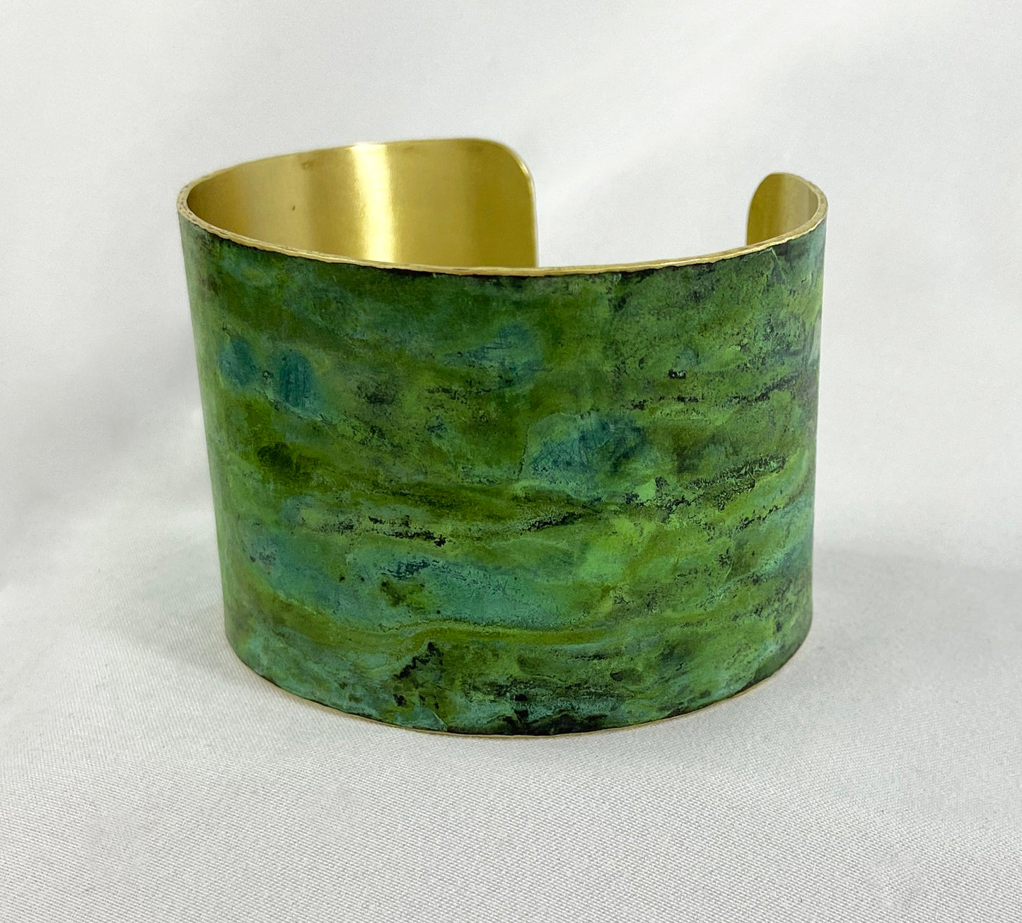 Brass Cuff with Tiffany Patina