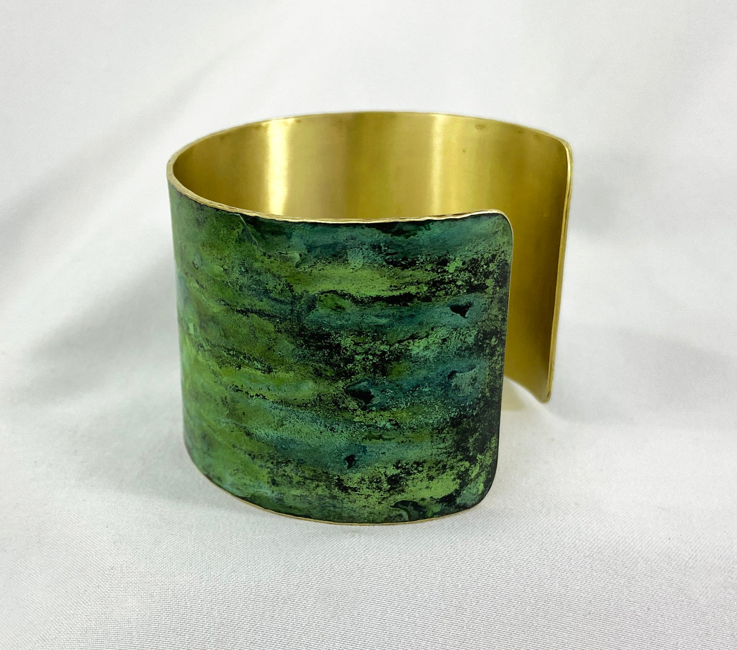 Brass Cuff with Tiffany Patina
