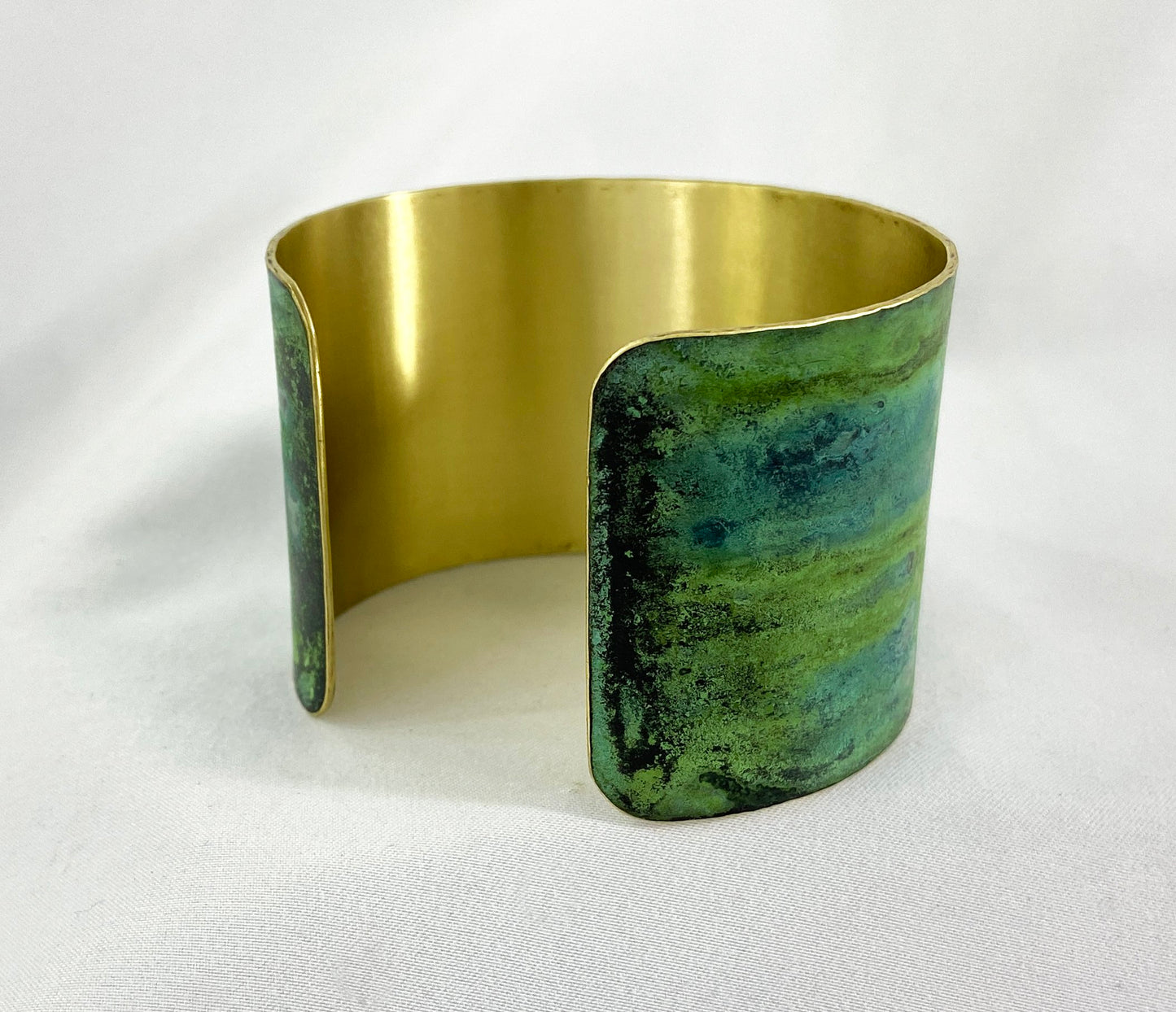 Brass Cuff with Tiffany Patina
