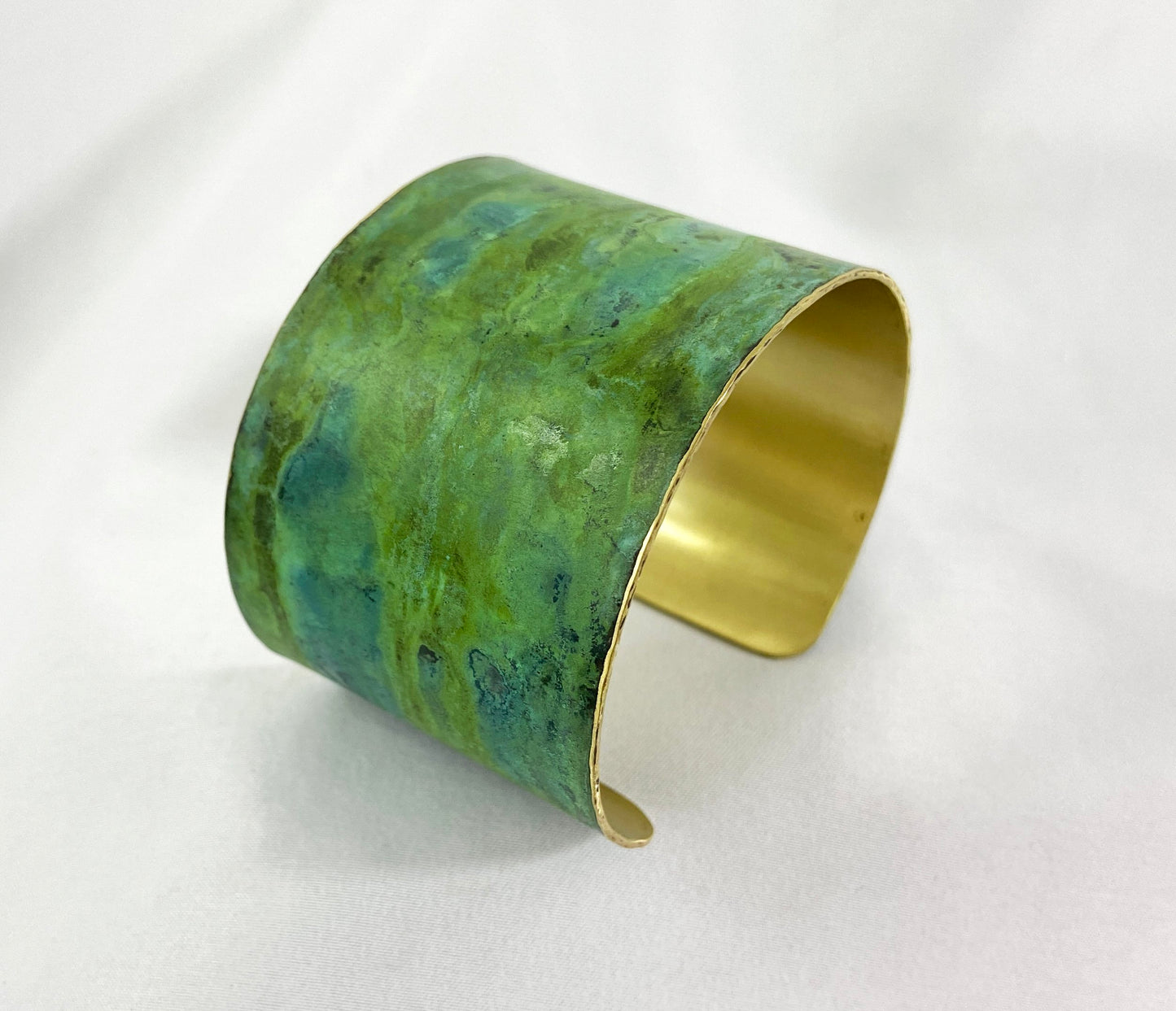 Brass Cuff with Tiffany Patina