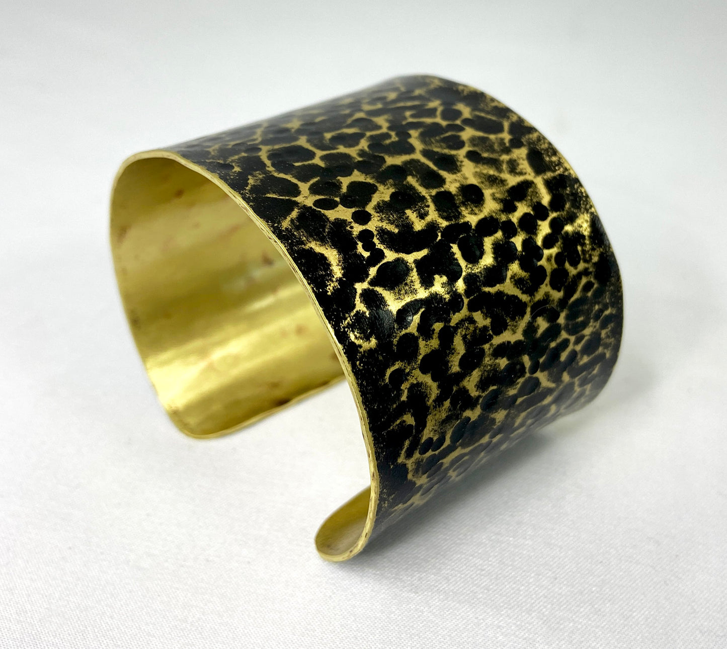 Hammered Antiqued Brass Cuff Bracelet