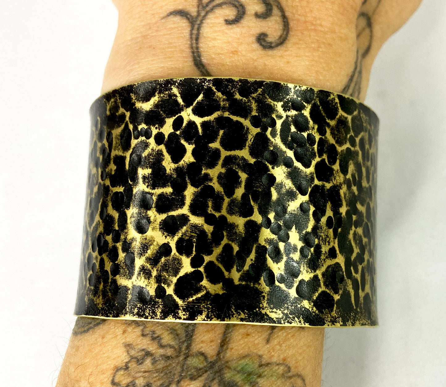 Hammered Antiqued Brass Cuff Bracelet