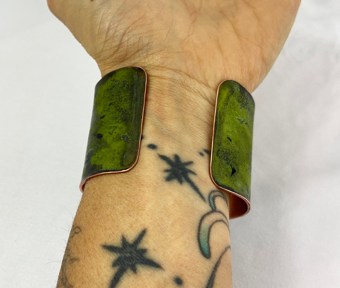 Green Copper Cuff Bracelet